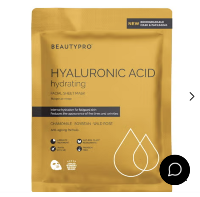 BeautyPro Hyaluronic Acid Hydrating Sheet Mask