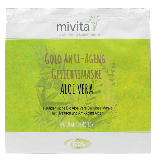Gold Anti Aging Maske [Aloe Vera Anti-Aging Gesichtsmaske]