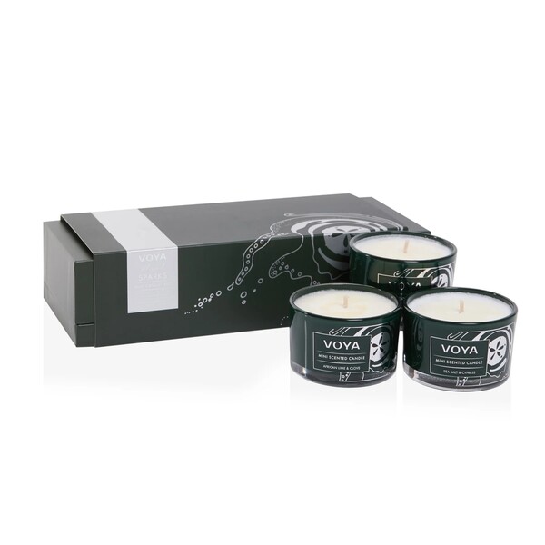 VOYA  Blissful Sparks Mini Candle Trio Gift Set