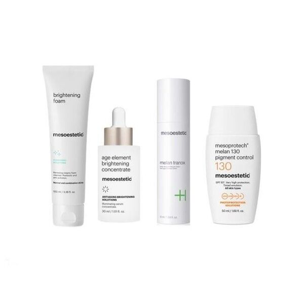 De-Pigmentation Skin Prep Kit - Brightening Foam, Brightening Peel Booster, Ultimate W+ essence, Melan 130+