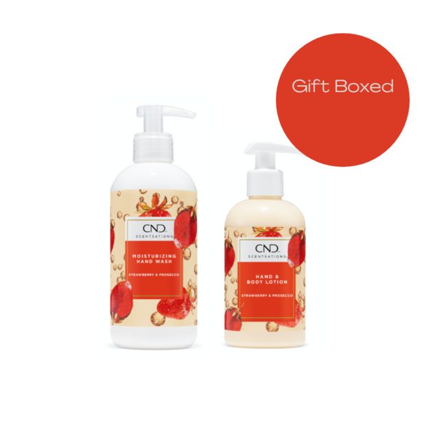 CND Strawberry & Prosecco Handwash & Lotion Duo