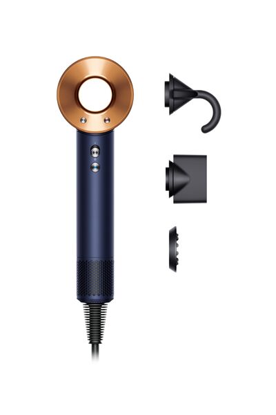 dyson supersonic Haartrockner Straight+Wavy (Nachtblau/Kupfer)