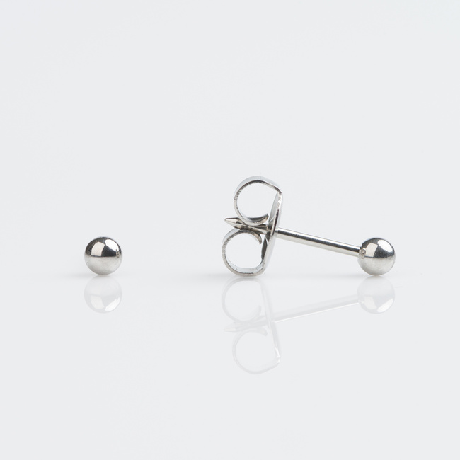 Tiny Tips Earrings - 3mm Stainless Steel Ball