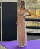 Abendkleid Rosa Glitzer S/M