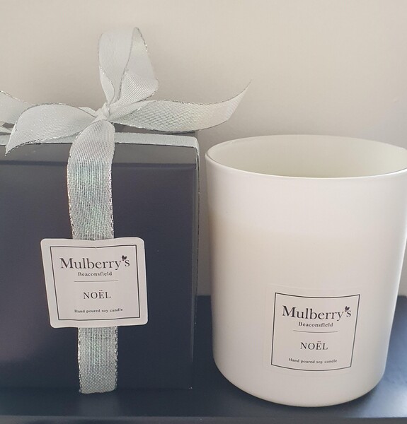    Mulberry's White NOEL Candle