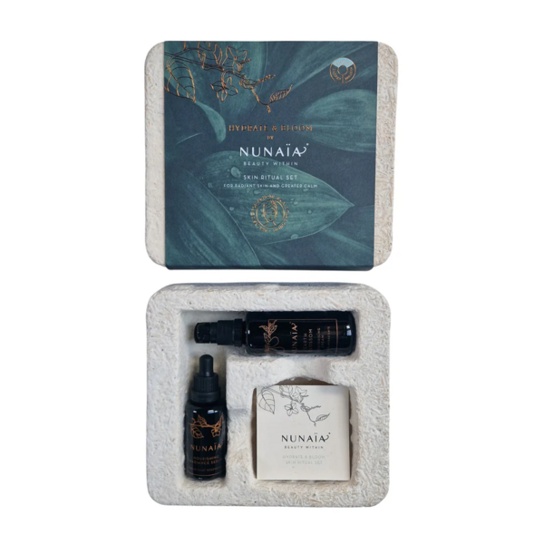 NUNAIA Hydrate and Bloom Skin Ritual Set.