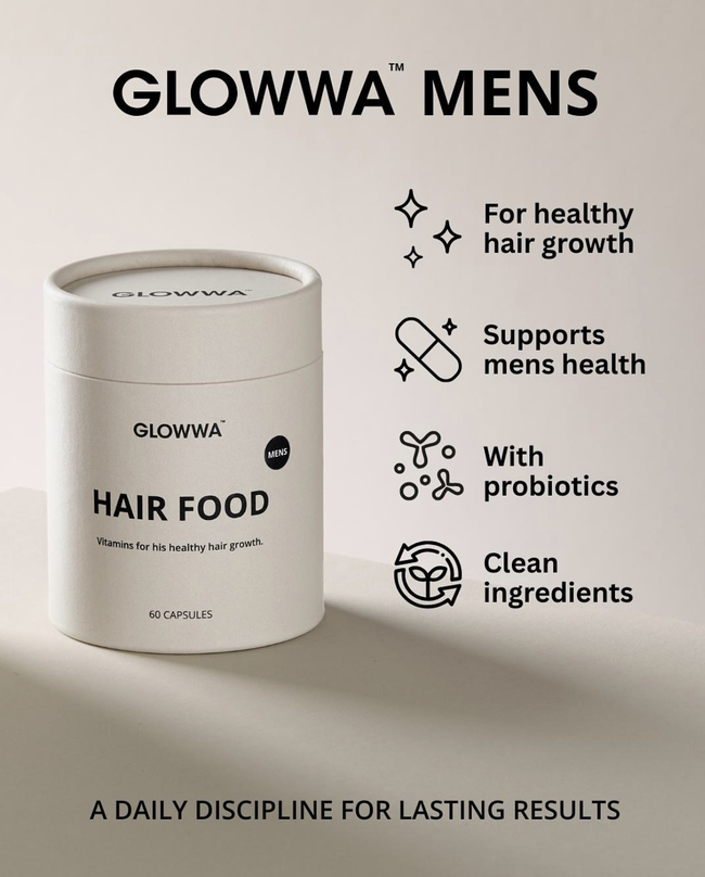 Mens Glowwa Hair Food 1 month supply