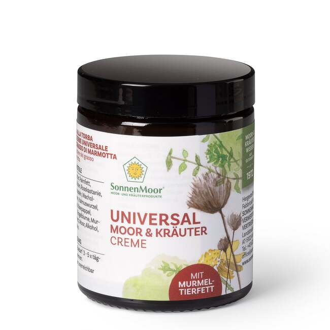 Universal Moor- und Kräutercreme mit Murmeltierfett, SonnenMoor Creme,  Hautsalbe, 140 g