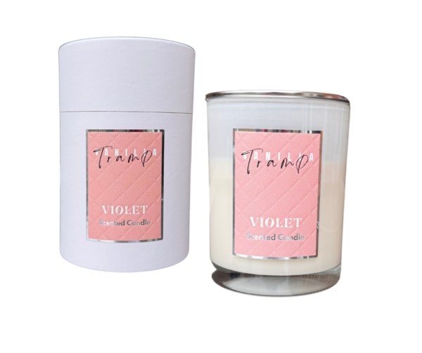 Violet Crackle Candle