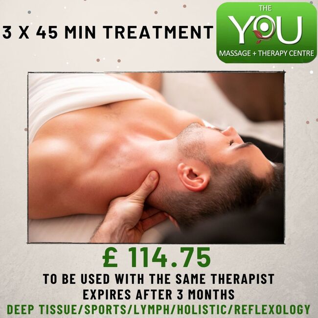 15% off a Course of 3 x 45 minute Treatments
