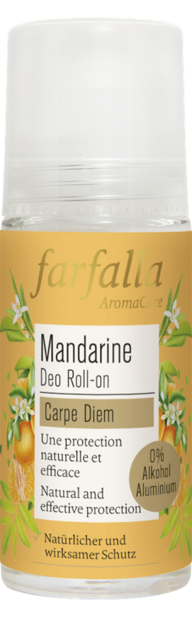 Deo Roll-on Mandarine, Zitrusfrischer, Deodorant ohne Alkohol, 50 ml