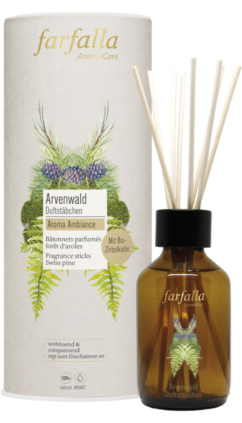  🎁 Raumduft Arvenwald, Aroma Ambiance inkl. Duftstäbchen, 150 ml