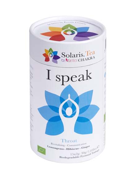  I Speak - Kehl Chakra TEE - org. Pyramiden Cylinder Teebeutel