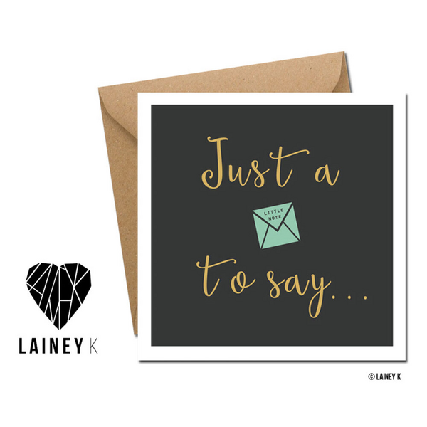 Lainey K: 'Just a little note' THANK YOU