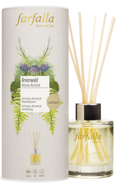   🎁 Raumduft Arvenwald, wohltuender Aroma-Airstick mit Stäbchen, 100 ml