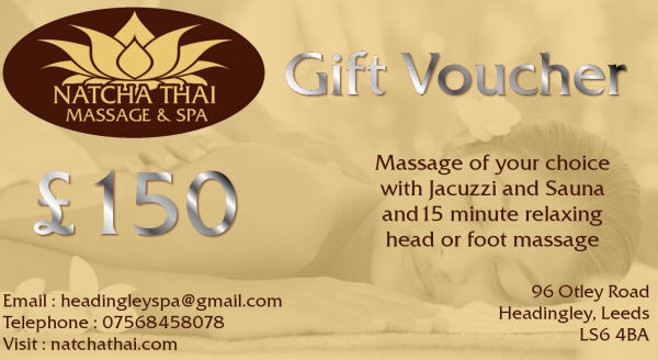 150 Gift Voucher - 120 min massage & spa package