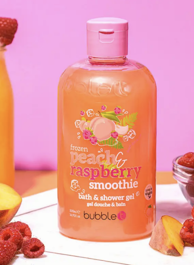 Bubble T Peach Raspberry Smoothie Bath And Shower Gel