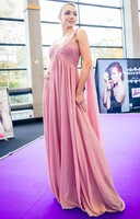 Abendkleid Altrosa Schulterfrei S/M