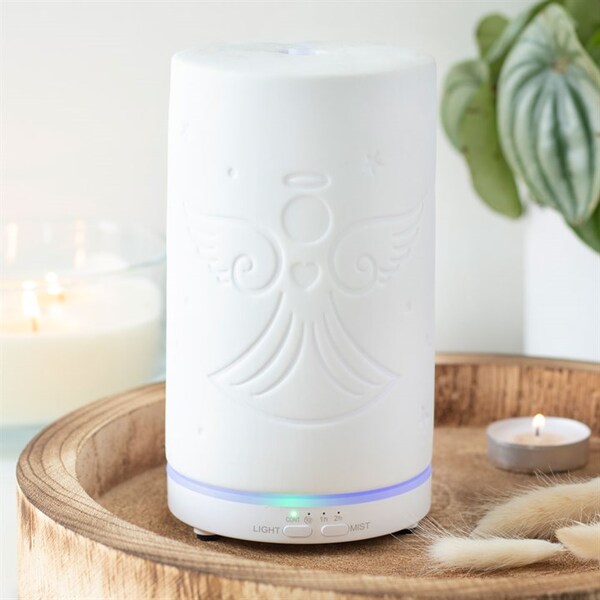 White Ceramic Guardian Angel Electric Diffuser