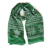 Scarf Scandi Snow Scene Green