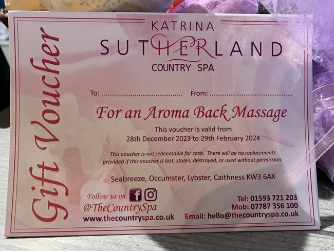 Aroma Back Massage Voucher