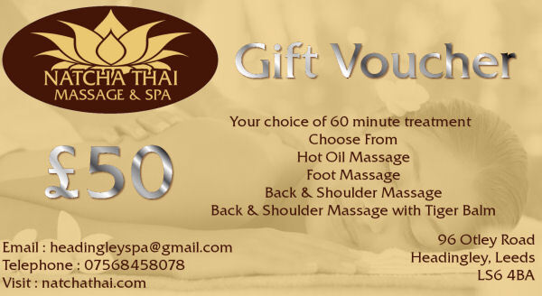 50 Gift Voucher - 60 min massage