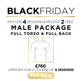 m) Mens - Full Torso/ Full Back - 2 Sessions FREE!