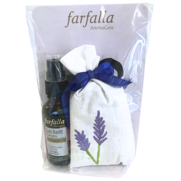    🎁 Schlaf schön Lavendel Geschenkset mit Lavendelsäckchen und Kissenspray