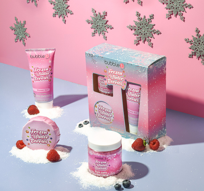 Bubble T Frozen Winter Berries Bath Time Gift SEt