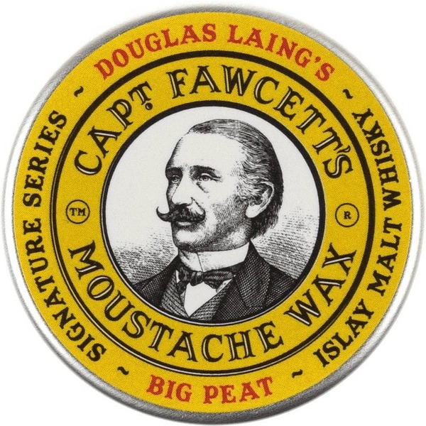 Captain Fawcett Moustache Wax (Big Peat Whiskey)