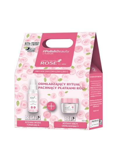 Floslek ROSE for skin SET (Rejuvenating rose cream + Watery rose toner) 