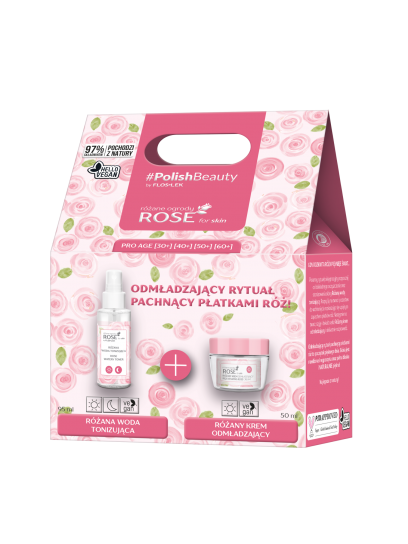 Floslek ROSE for skin SET (Rejuvenating rose cream + Watery rose toner)