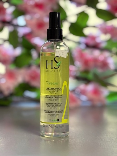 Detangling two-phase serum spray for hair 